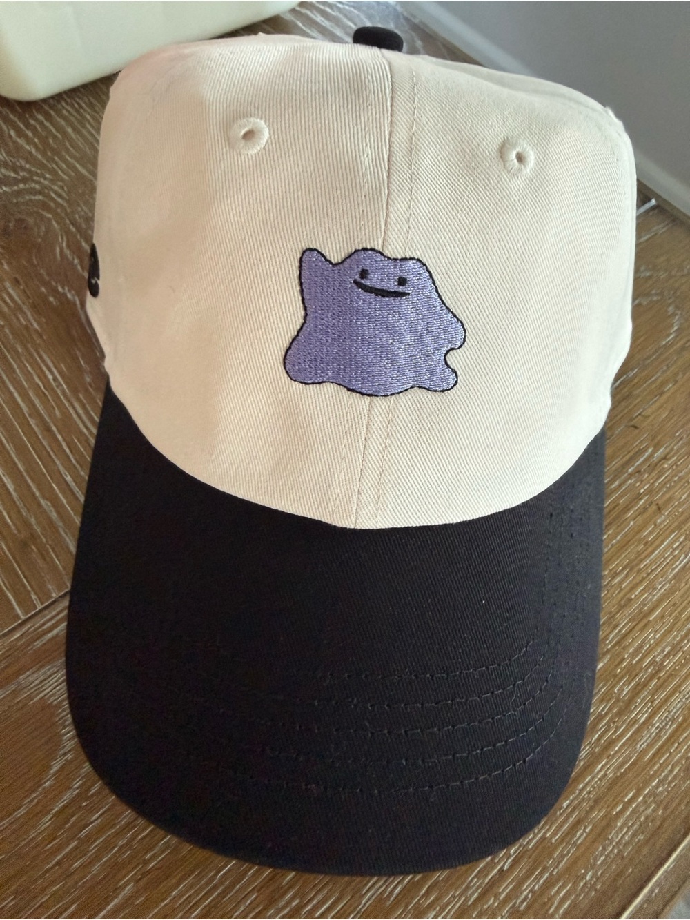 Beige and Black Dad Hat Purple Ditto